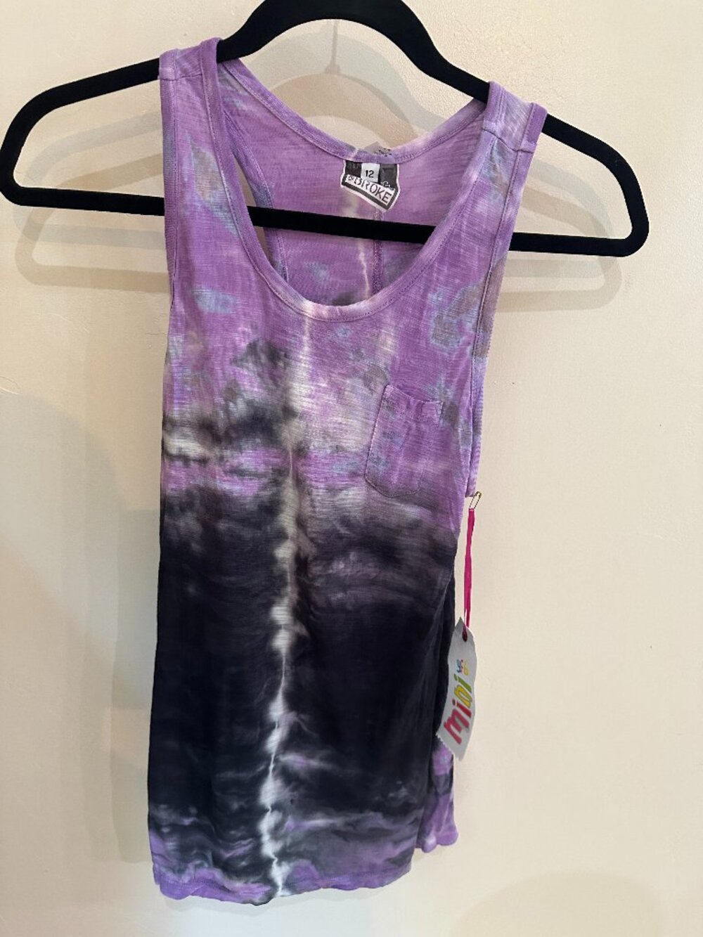 NWT Young Fabulous & Broke Girls Tank Top Size 12 Purple Navy Blue Deadsctock